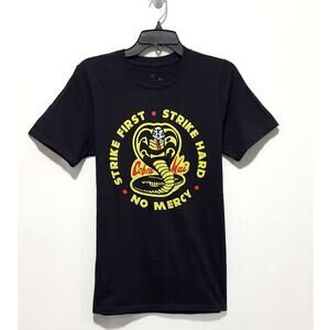 NEW: Cobra Kai -  Strike First Strike Hard No Mercy, Unisex Graphic Tshirt (S)